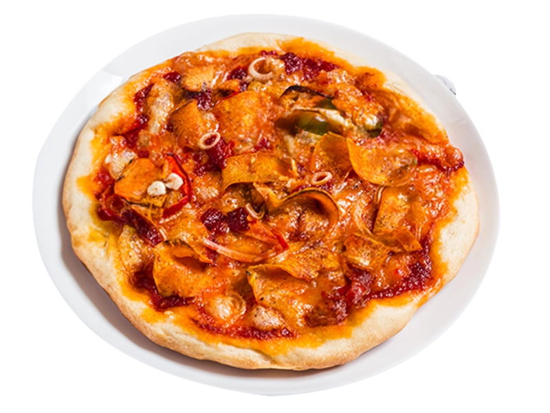 sweet potato and kale pizza