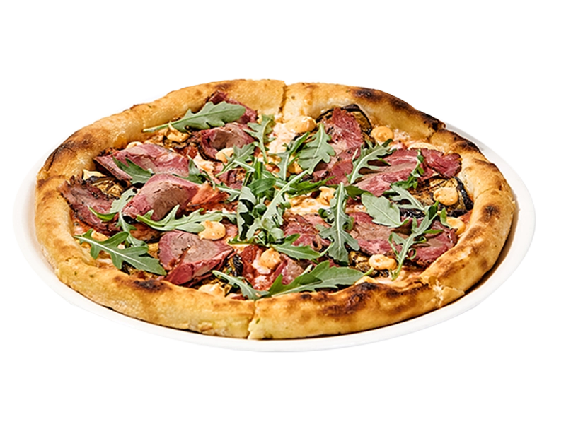 Australian bush herb and kangaroo pizza